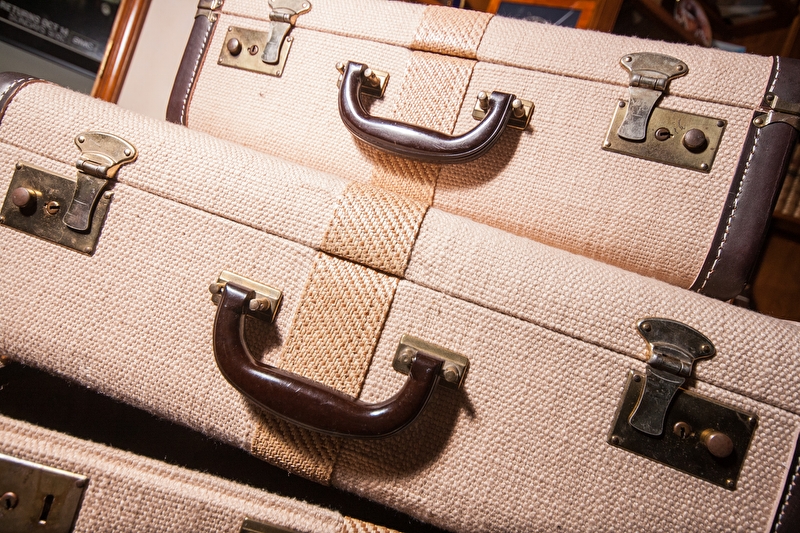 Vintage luggage set recovered and in stock for rental