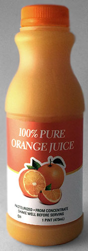 Orange Juice Bottle 01 - 16 oz