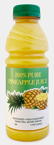Pineapple Juice - Bottle - 16 oz