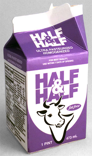 Half & Half - Carton - Pint