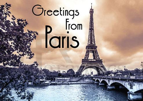 Postcard - Paris - Greetings