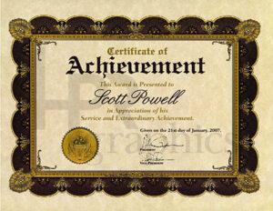 Certificate of Achievement 01