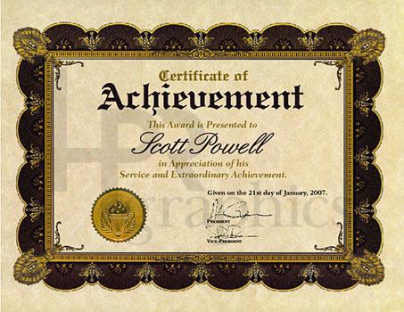 Certificate of Achievement 01