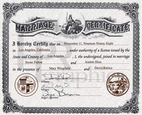 Marriage Certificate 01