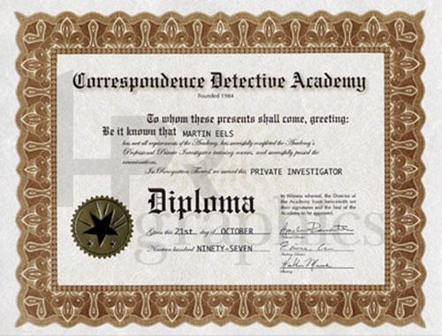 Detective Academy Diploma