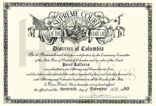 State Bar Certificate