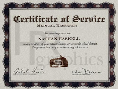Medical Certificate of Service