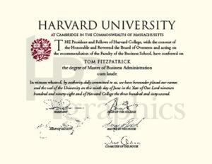 Harvard University Diploma