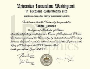 Howard University Diploma