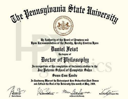 Pennsylvania State University Diploma
