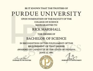 Purdue University Diploma