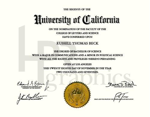 University of California, Los Angeles, Diploma