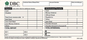 Bank Deposit Slip - 01