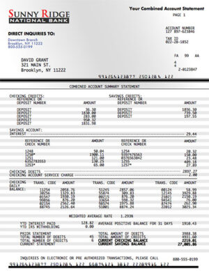 Bank Statement