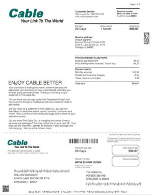 Bill - Cable