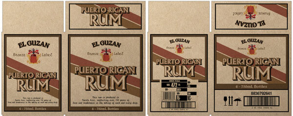 El Guzan Puerto Rican Rum - Case