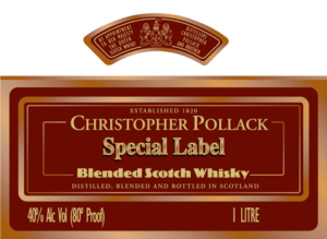 Christopher Pollack Special Label Scotch - Johnnie Walker Red Look-Alike