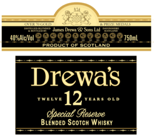 Drewas 12 Year Blended Scotch Whisky - Dewar's Look-Alike