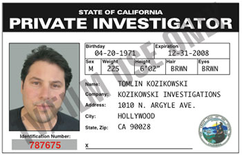 Private Investigator ID - California