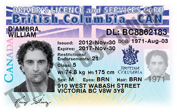 Driver's License - International - Canada - British Columbia - OLDER FORMAT