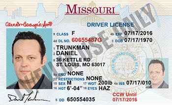 Driver's License - MO - OLDER FORMAT