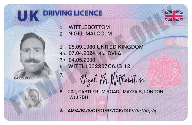Driver's License - International - United Kingdom