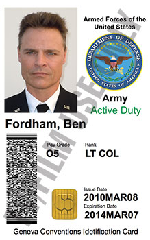 US Armed Forces Photo ID