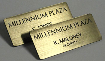 Engraved Namepins - Laser Engraver - Example 1