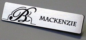 Engraved Namepin - Laser Engraver - Example 2