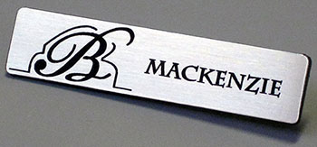 Engraved Namepin - Laser Engraver - Example 2