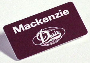 Engraved Namepin - Laser Engraver - Example 3