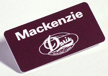 Engraved Namepin - Laser Engraver - Example 3