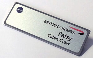 Namepin - Vinyl on Metal