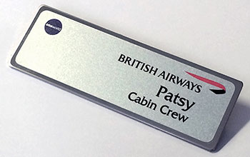 Namepin - Vinyl on Metal