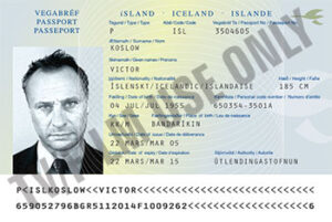 Passport Photo Page - Iceland
