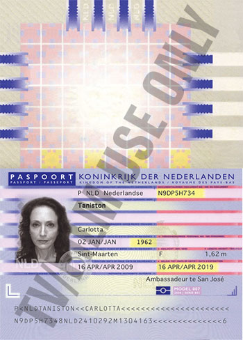 Passport Photo Page - Netherlands