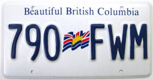 License Plate - Foreign - Canada - British Columbia
