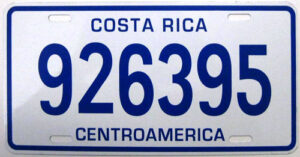 License Plate - Foreign - Costa Rica - Flat Metal