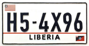 License Plate - Foreign - Liberia