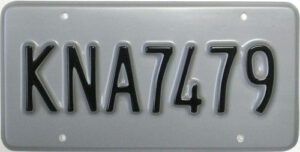 License Plate - Generic - Grey w/ Black