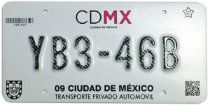 License Plate - Foreign - Mexico City