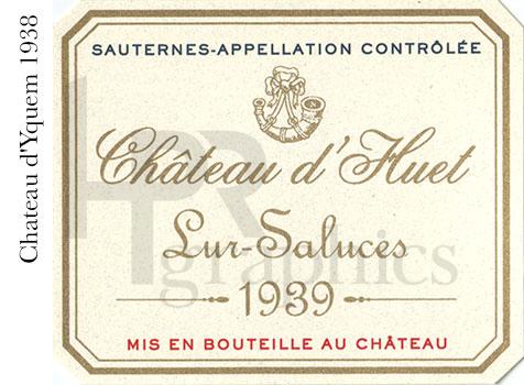 Wine - Chateau d' Huet - 1939