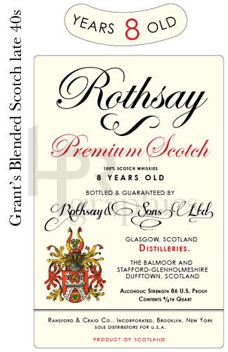 Liquor - Rothsay Scotch - 1940s