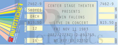 Ticket - Concert - 1983 - 02