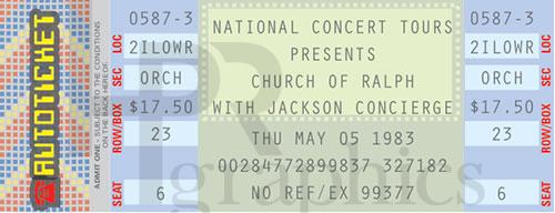 Ticket - Concert - 1983 - 03