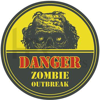 Danger Zombie Sticker