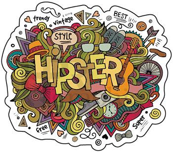 Hipster Sticker