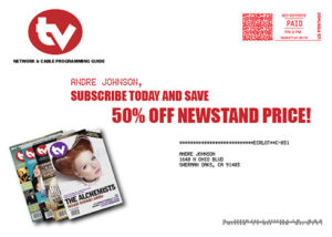 TV Magazine Subscription Junk Mail
