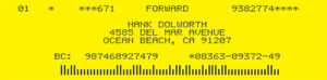 Mail Forward Label