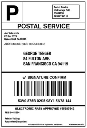 USPS Style Label